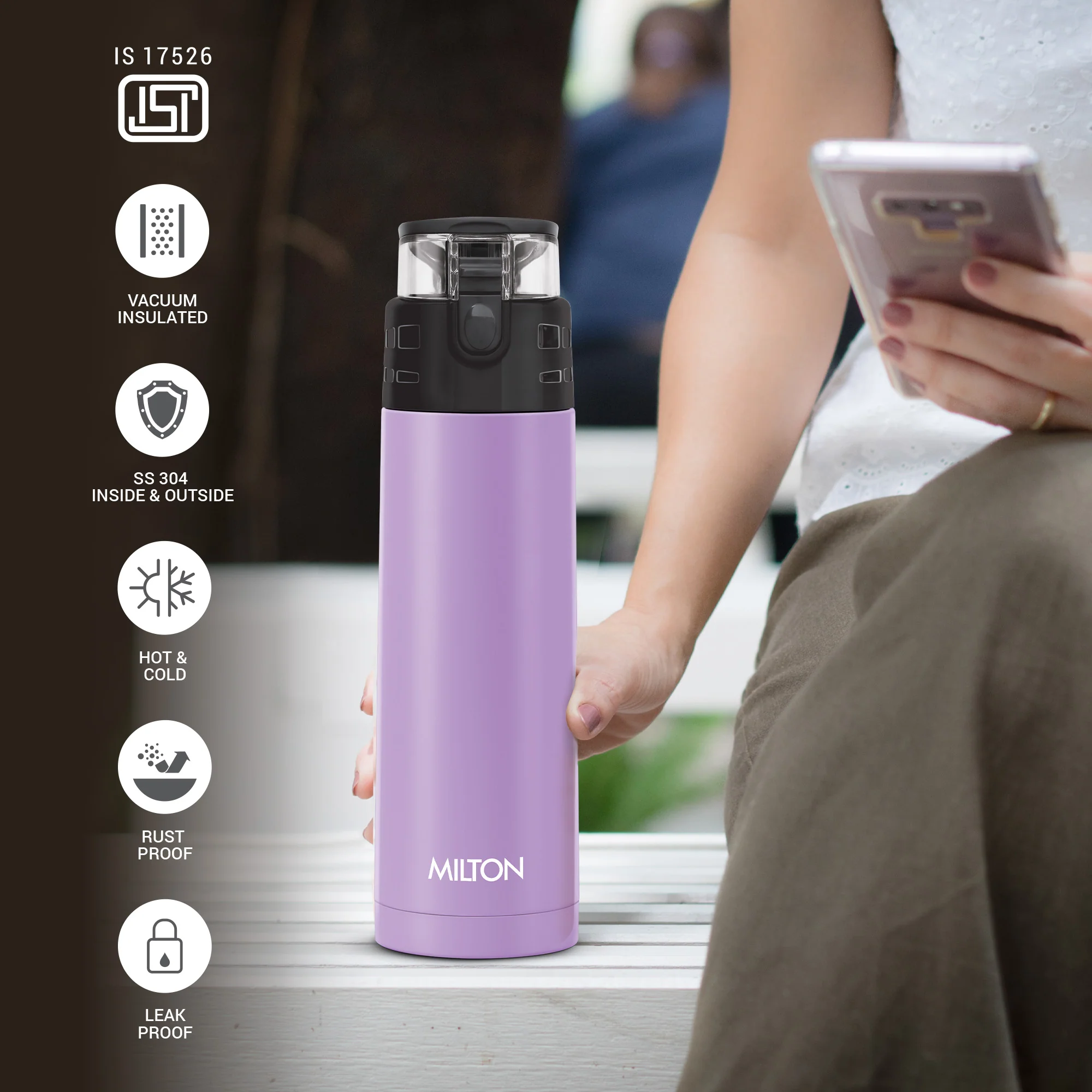 Atlantis Thermosteel Water Bottle (Milton) - Image 17