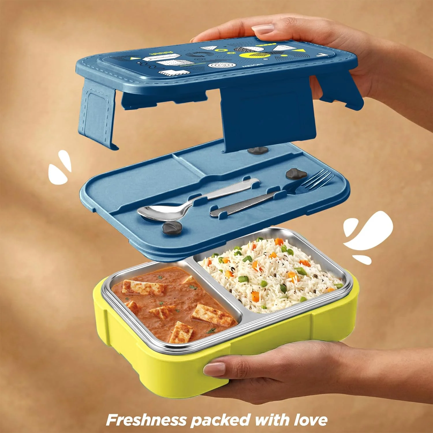 Bravo 2 Steel Thermoware Lunchbox (Milton) - Image 32