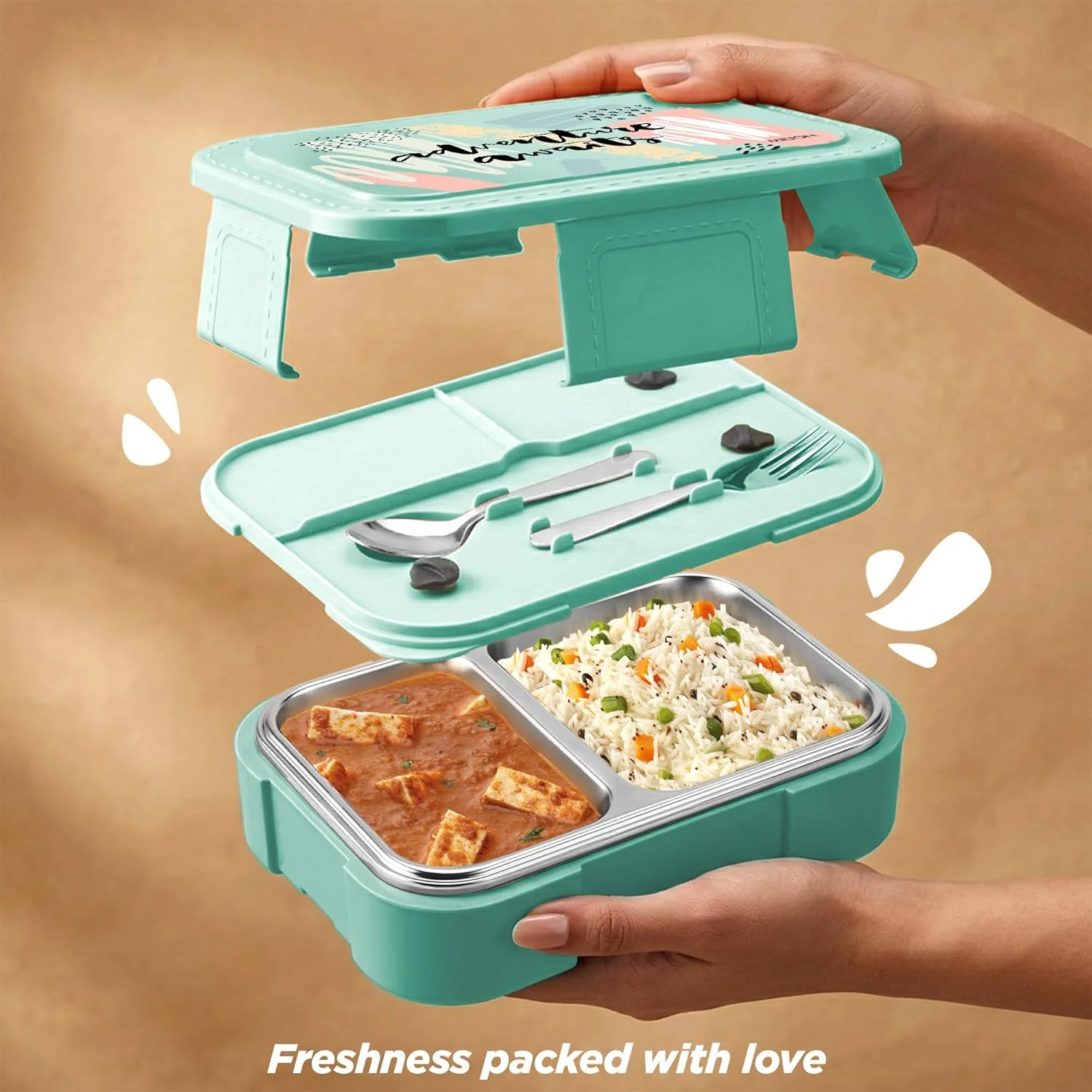 Bravo 2 Steel Thermoware Lunchbox (Milton) - Image 6