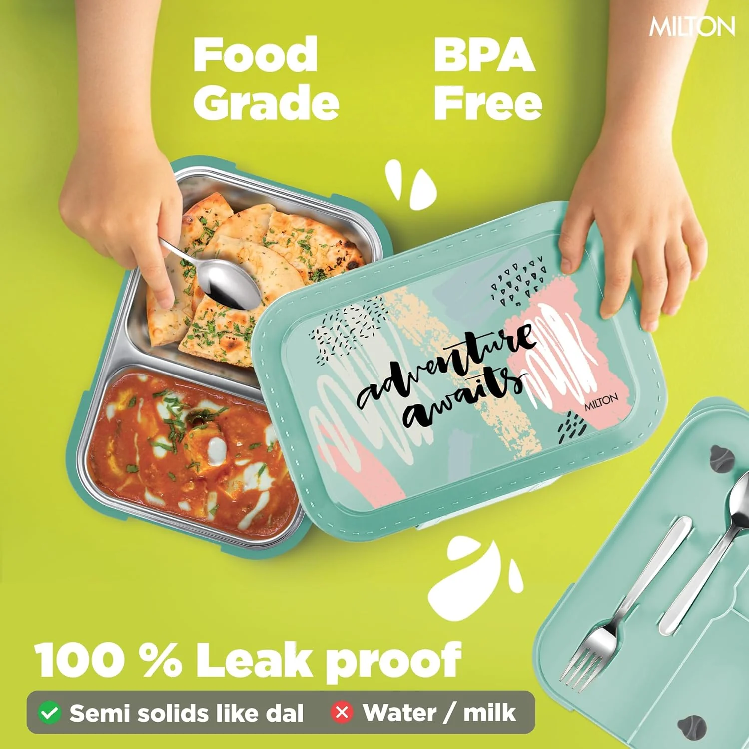 Bravo 2 Steel Thermoware Lunchbox (Milton) - Image 7