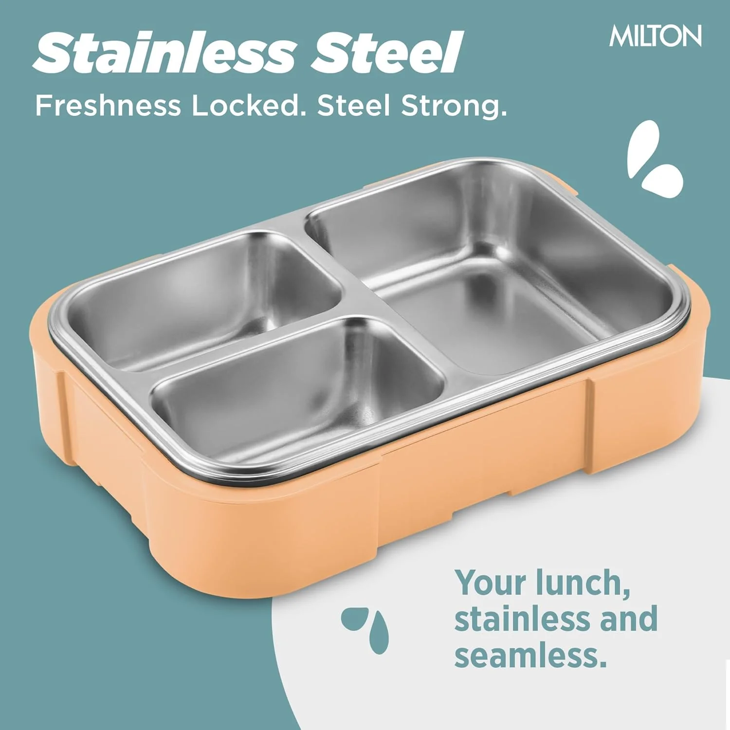 Bravo 3 Steel Thermoware Lunchbox (Milton) - Image 15