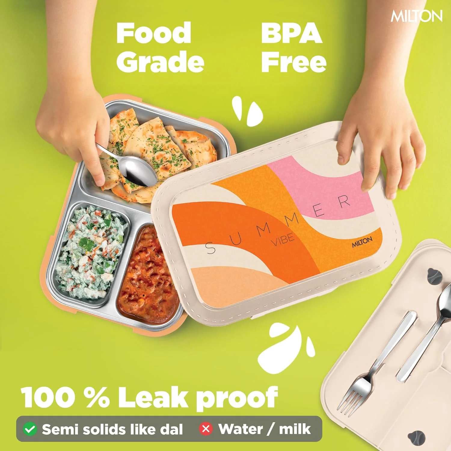 Bravo 3 Steel Thermoware Lunchbox (Milton) - Image 17