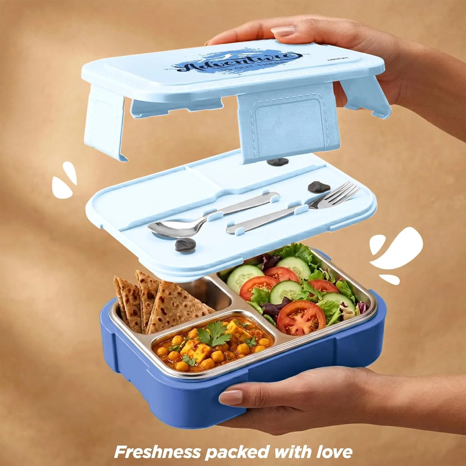 Bravo 3 Steel Thermoware Lunchbox (Milton) - Image 25