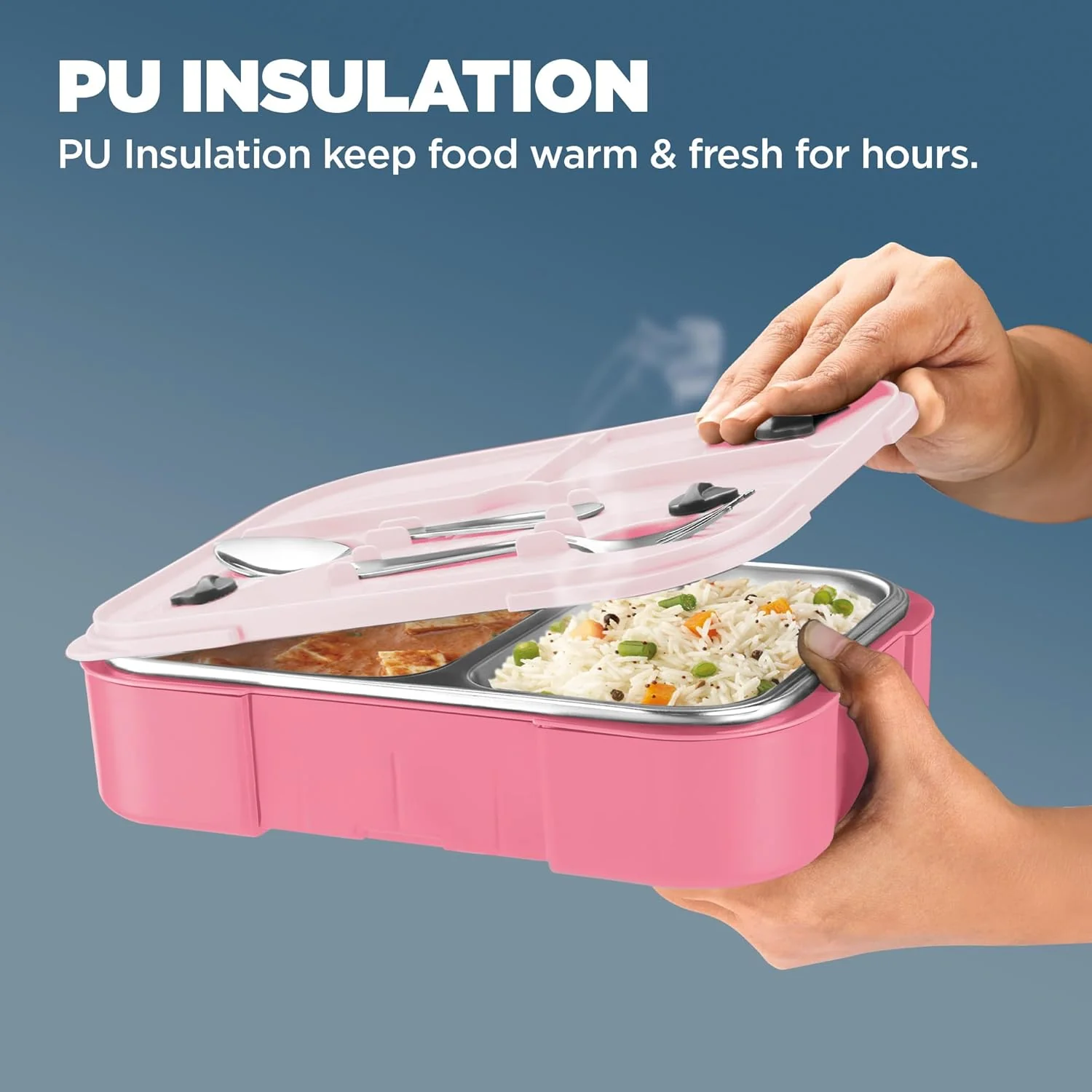 Bravo 3 Steel Thermoware Lunchbox (Milton) - Image 29