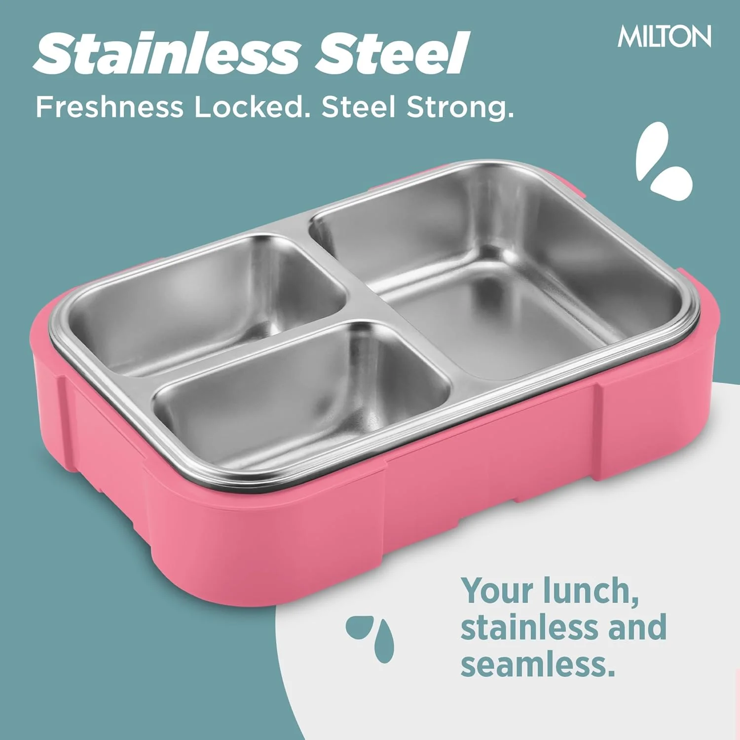 Bravo 3 Steel Thermoware Lunchbox (Milton) - Image 32