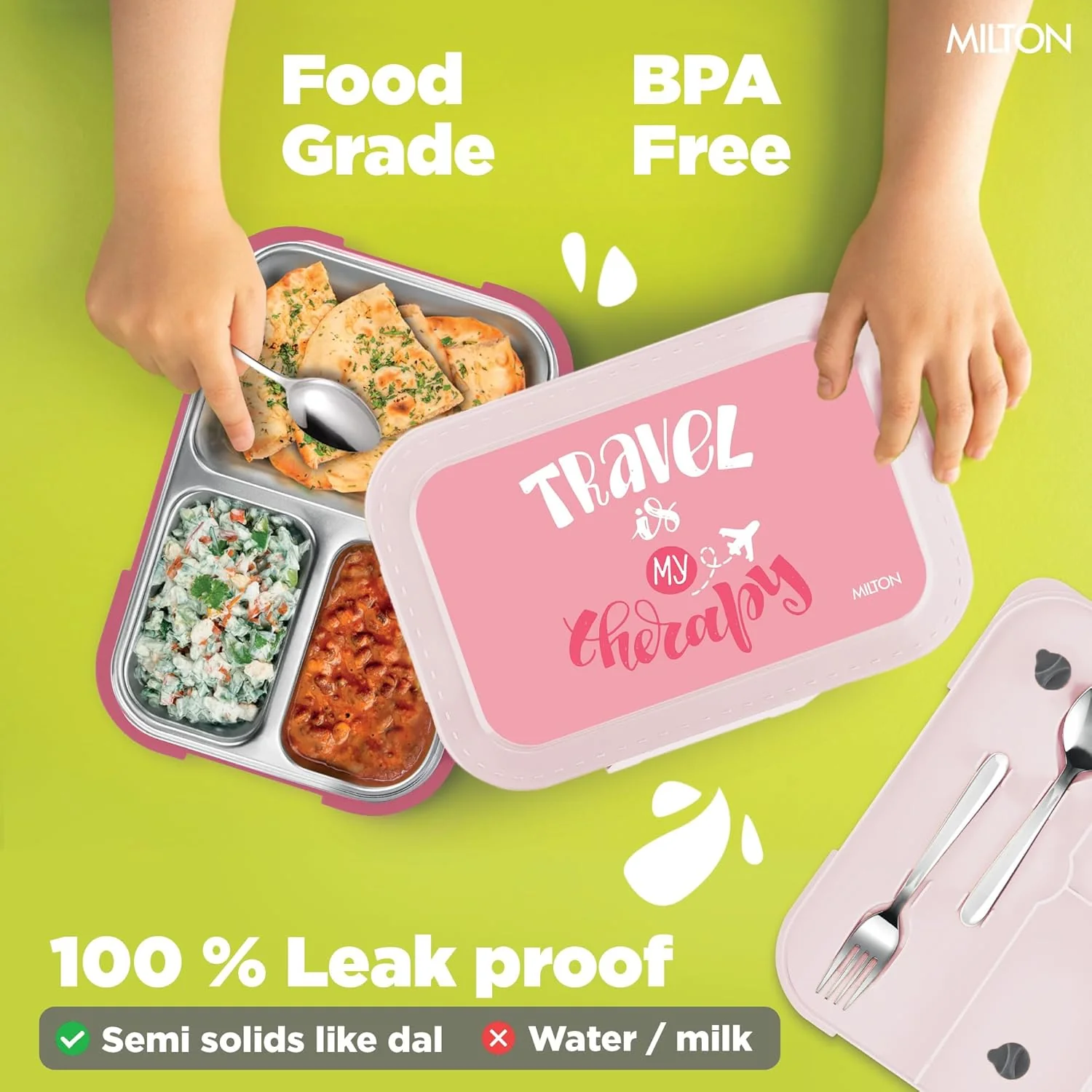 Bravo 3 Steel Thermoware Lunchbox (Milton) - Image 34