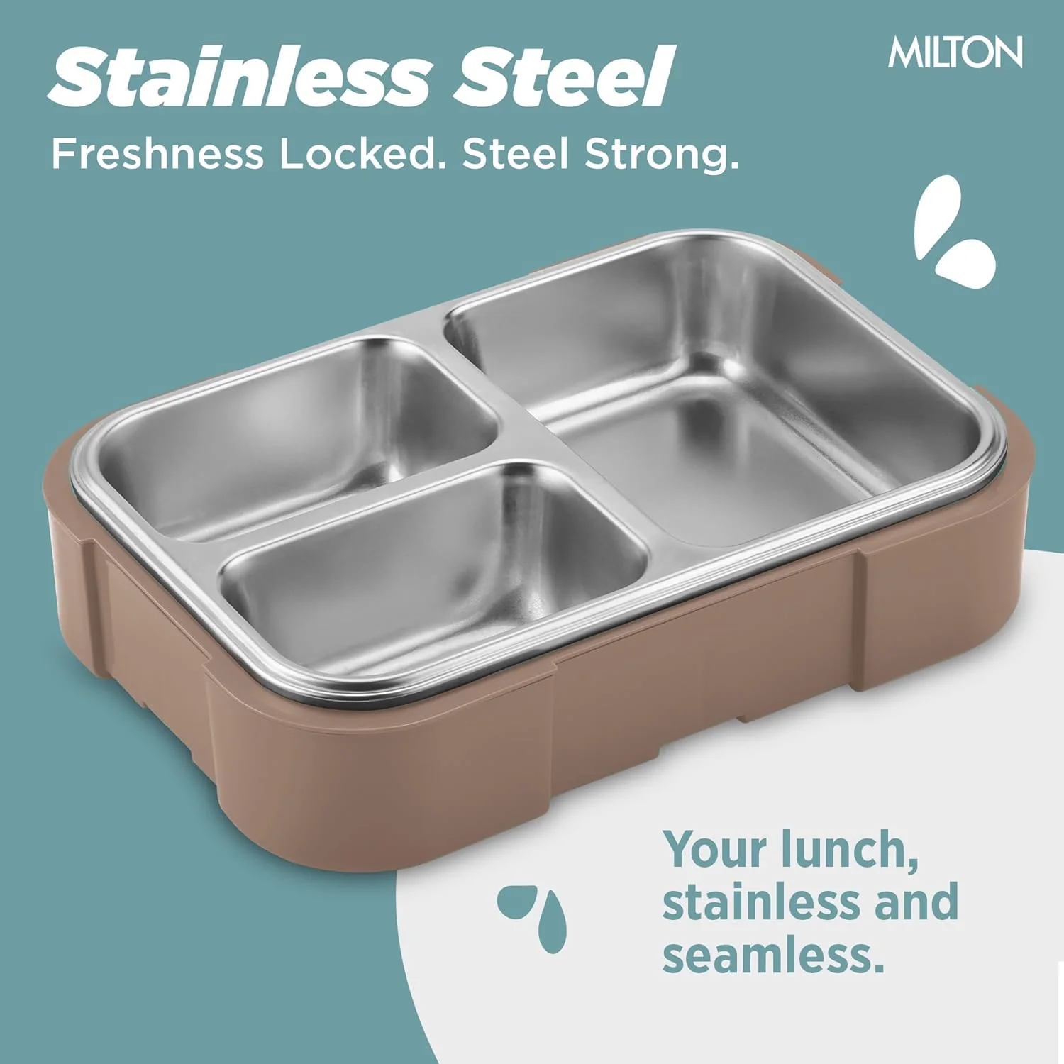 Bravo 3 Steel Thermoware Lunchbox (Milton) - Image 6