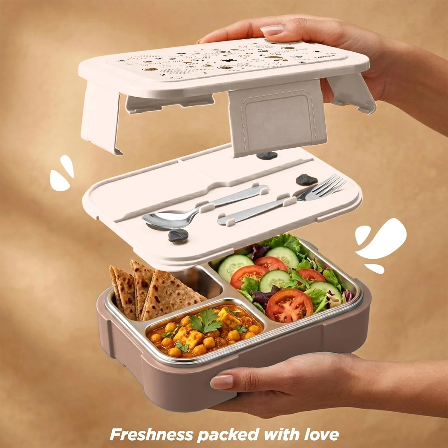 Bravo 3 Steel Thermoware Lunchbox (Milton) - Image 7