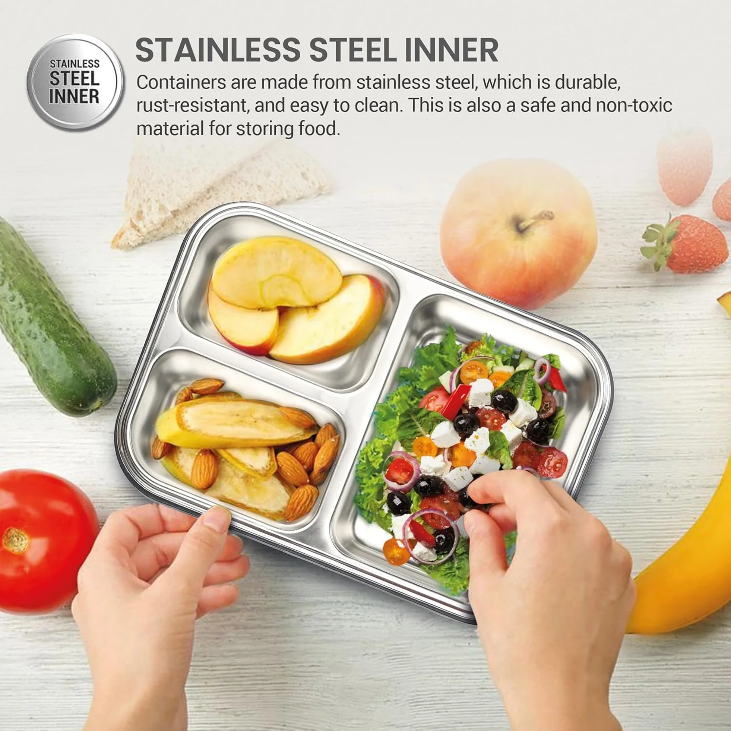 Fun Feast Lunch Box 3 Compartments (Milton) - Image 2