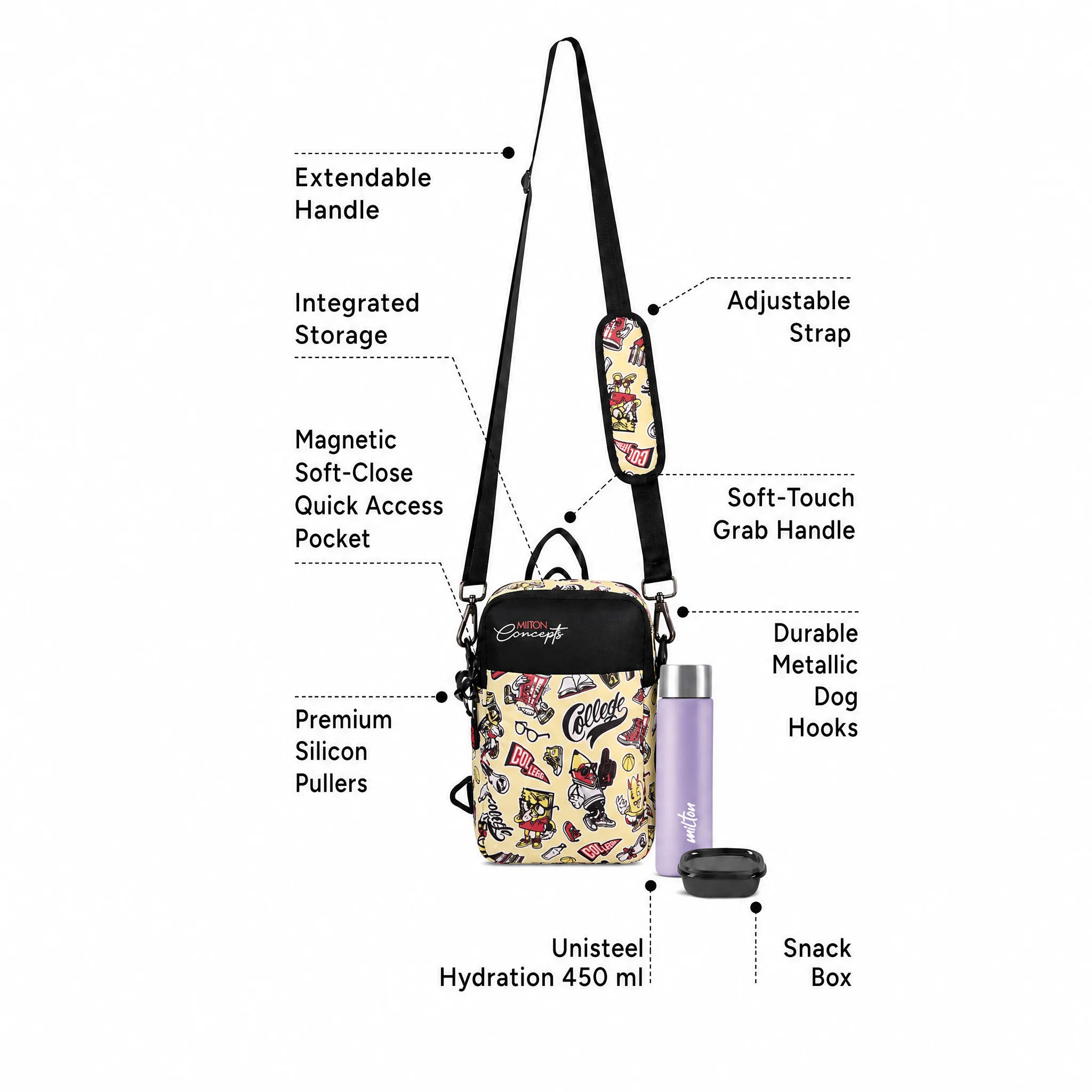 Milton Concepts Sling Bag - College Beige - Image 3