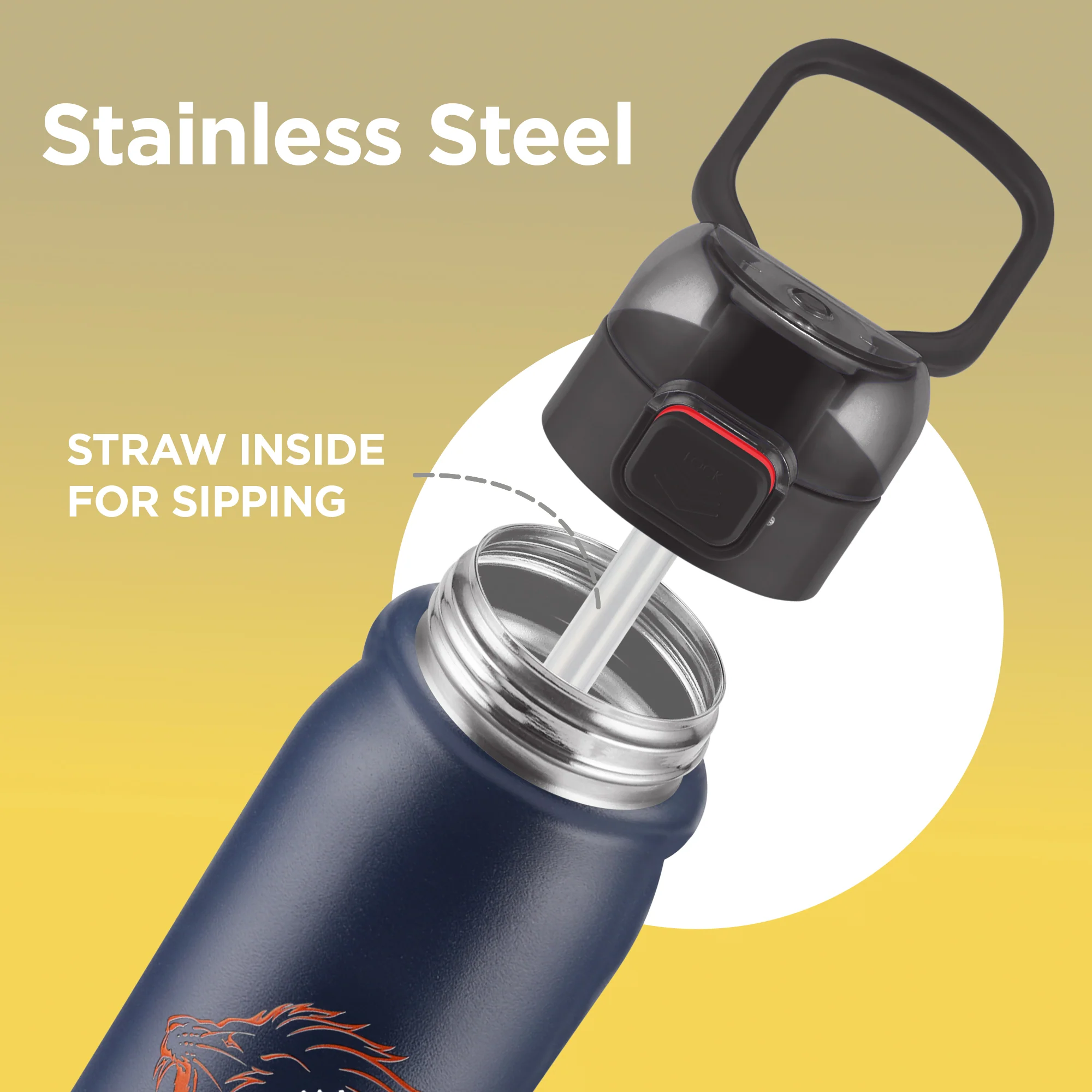 Sports Reva UV Printing Stainless Steel Bottle - Chennai Super Kings (CSK) - Milton - Image 11