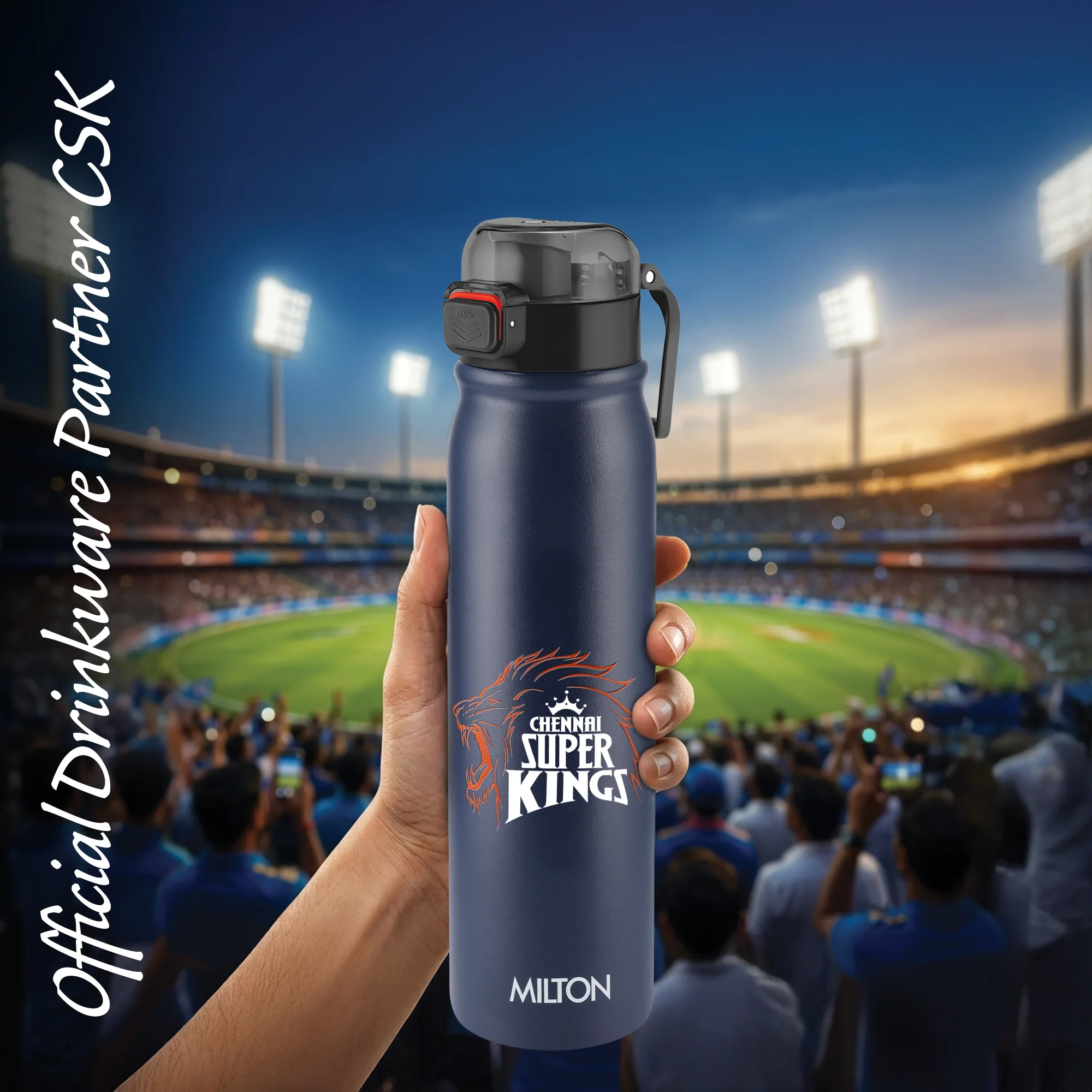 Sports Reva UV Printing Stainless Steel Bottle - Chennai Super Kings (CSK) - Milton - Image 17