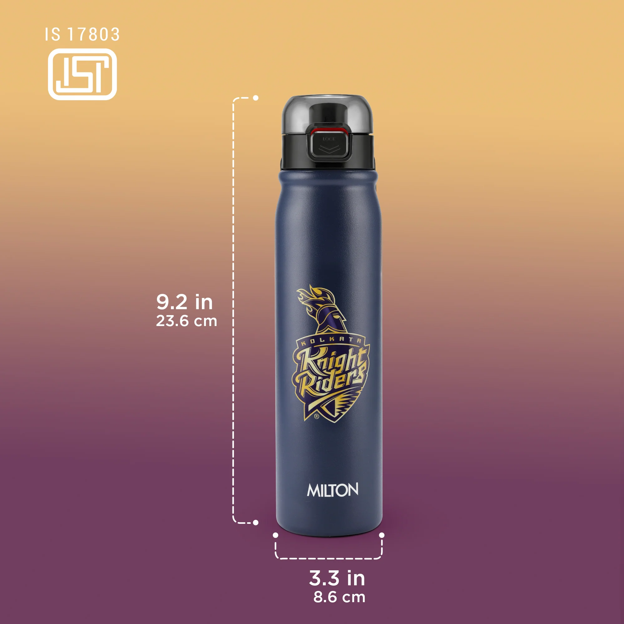 Sports Reva UV Printing Stainless Steel Bottle - Kolkata Knight Riders (KKR) - Milton - Image 12
