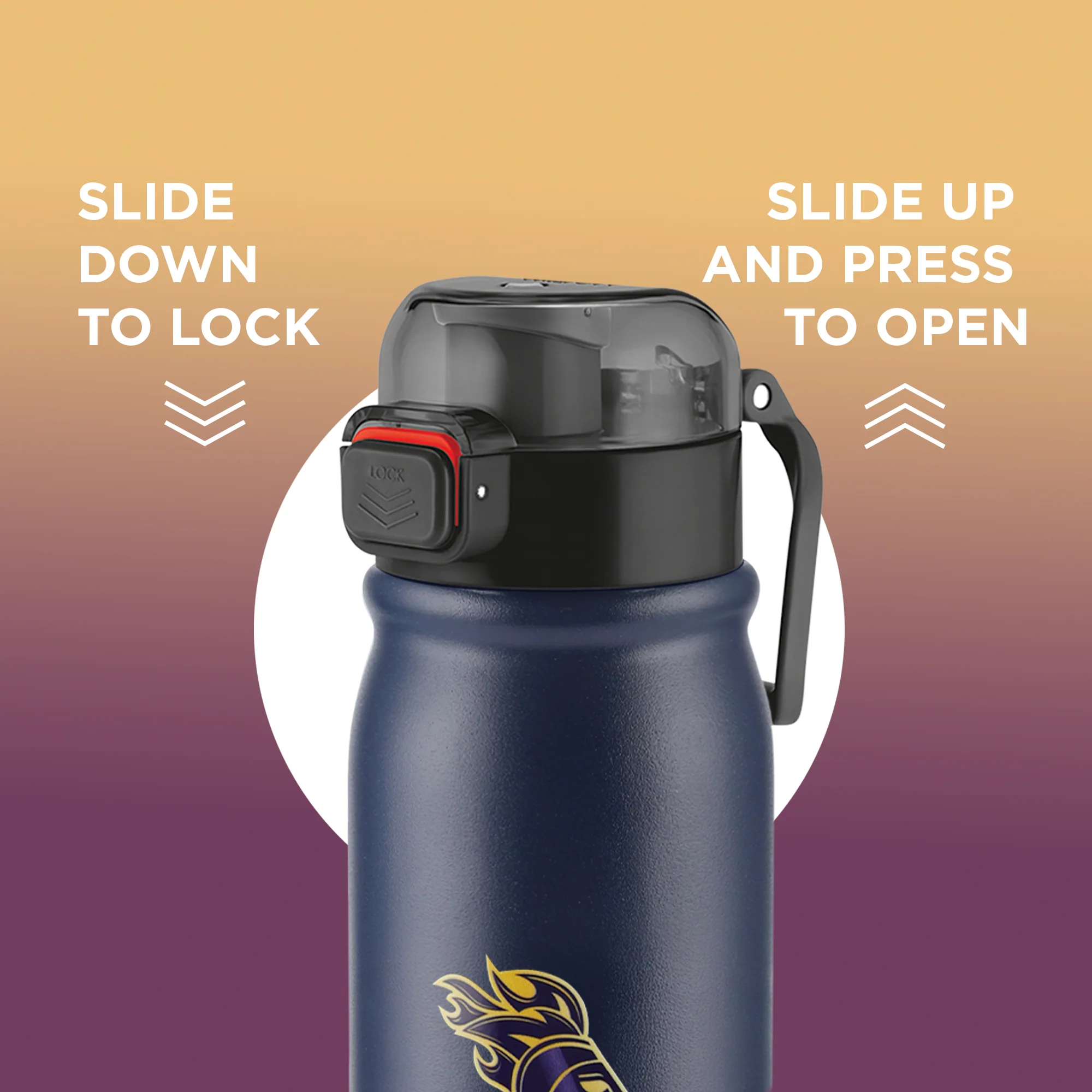 Sports Reva UV Printing Stainless Steel Bottle - Kolkata Knight Riders (KKR) - Milton - Image 14