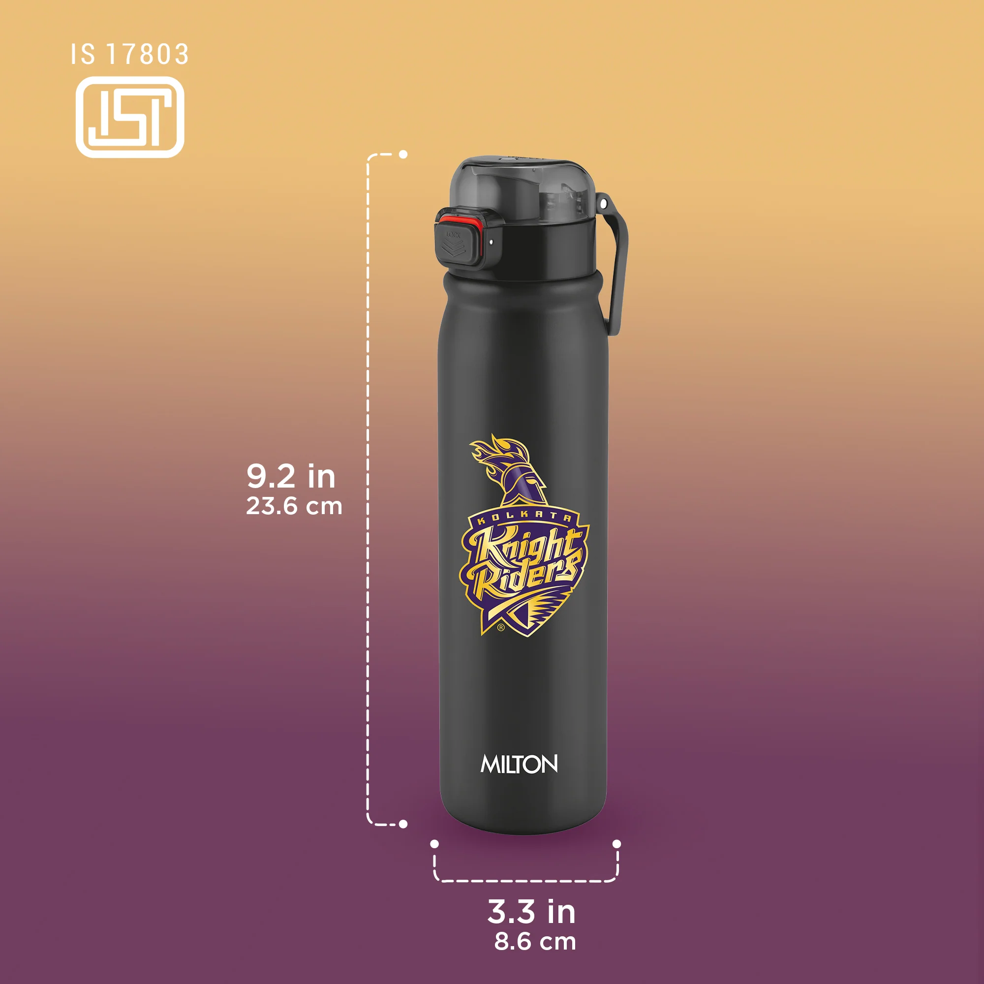Sports Reva UV Printing Stainless Steel Bottle - Kolkata Knight Riders (KKR) - Milton - Image 3