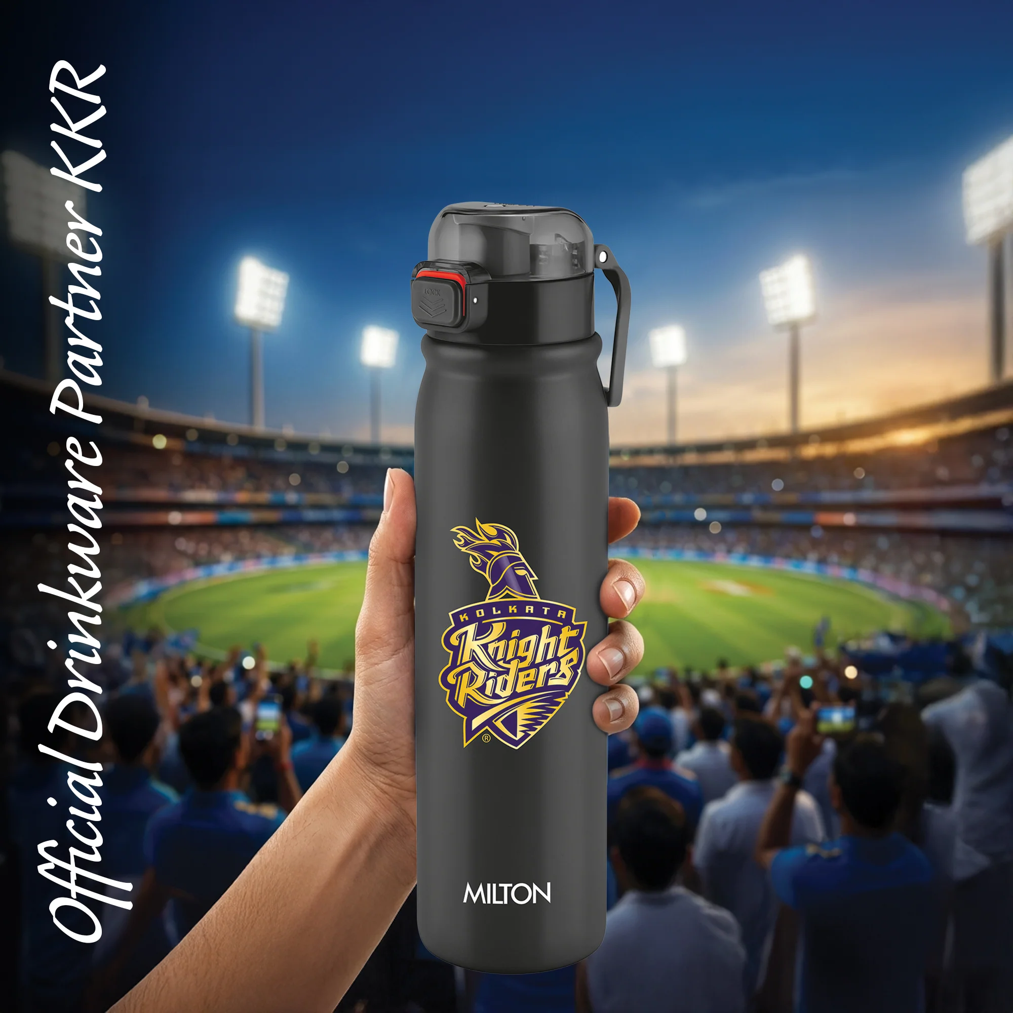 Sports Reva UV Printing Stainless Steel Bottle - Kolkata Knight Riders (KKR) - Milton - Image 9