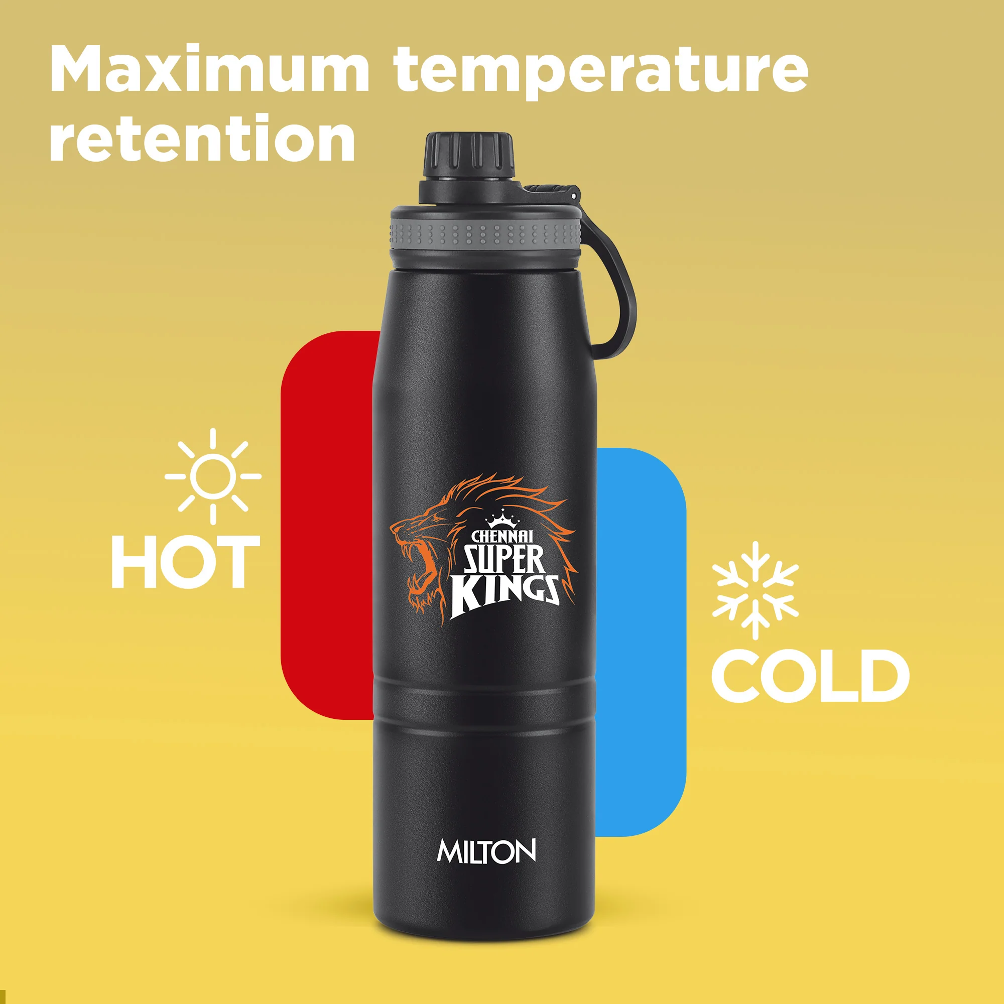 Sports Sparkle UV Printing Thermosteel Bottle - Chennai Super Kings (CSK) - Milton - Image 11