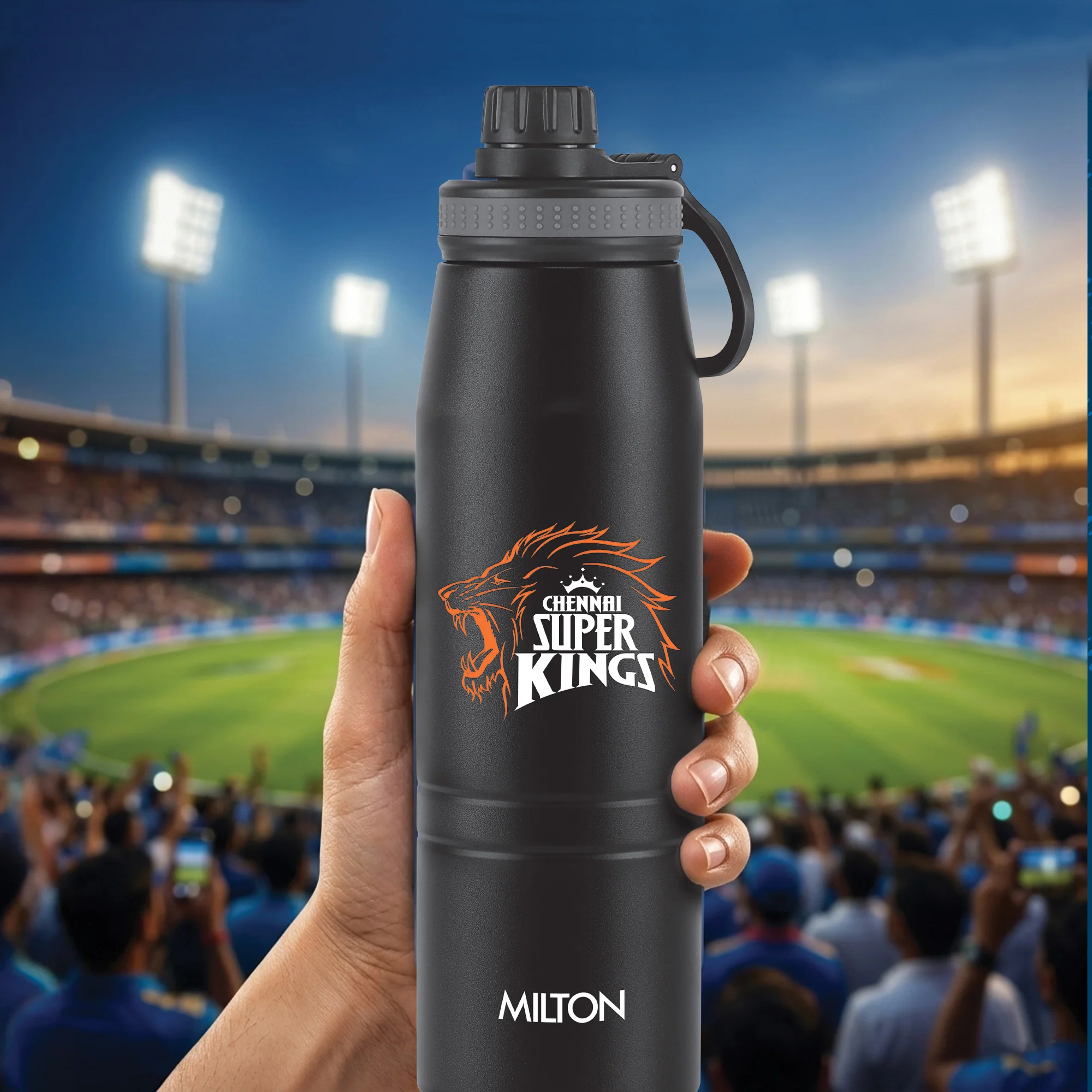 Sports Sparkle UV Printing Thermosteel Bottle - Chennai Super Kings (CSK) - Milton - Image 17
